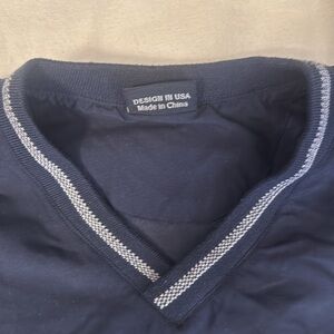 Palms V-neck pullover long sleeve fully lined Navy Blue Size M
